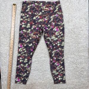 Lululemon Align High Rise Crop Leggings Abstract Watercolor Print Size 12